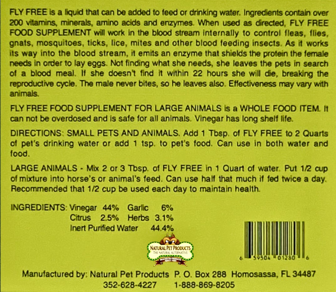 Fly Free Food Supplement